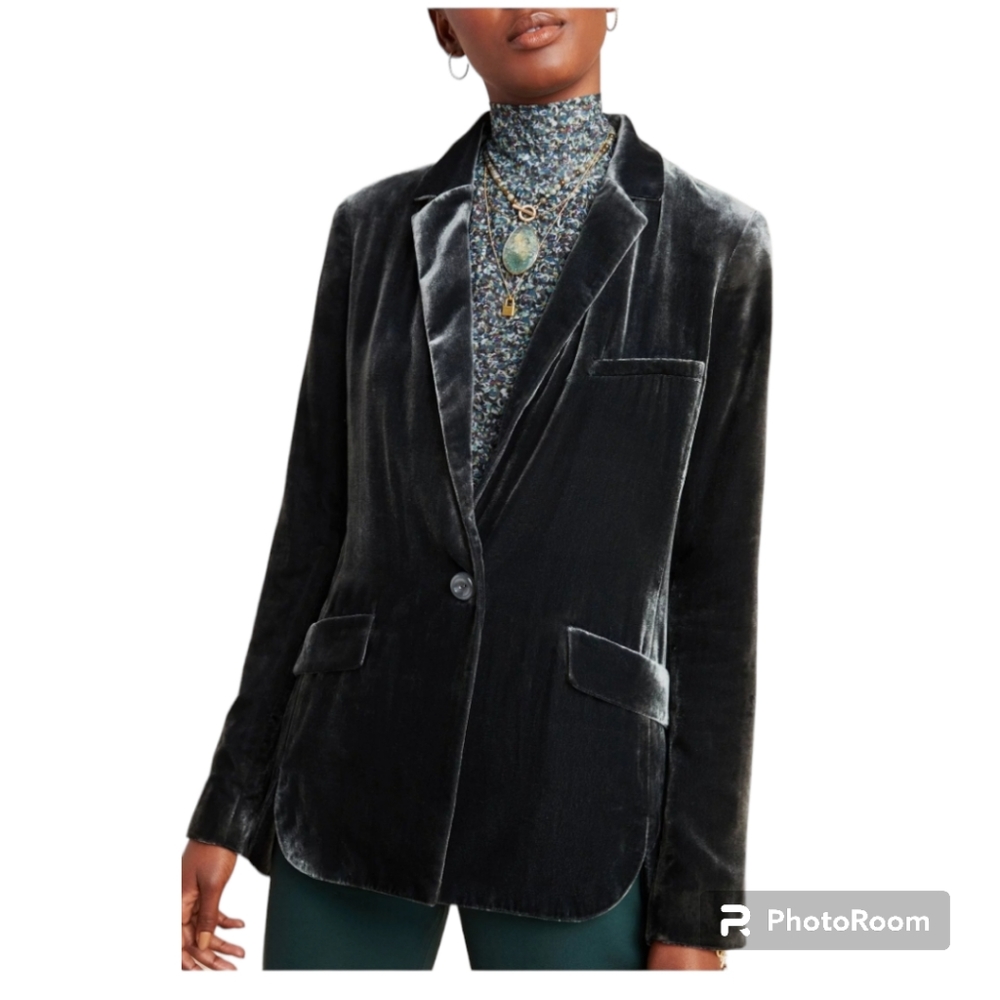Anthropologie Alessia Velvet Blazer